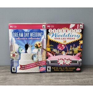 2000s Set of 2 I-play Dream Day Wedding PC CD-ROM Games Untested